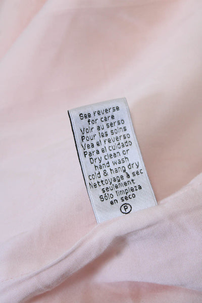 Nicole Miller Womens Collared Button Long Sleeve Blazer Pink Size S
