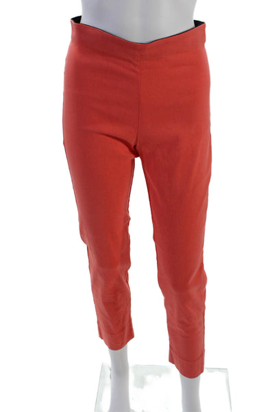 Equestrian Womens Cotton Lined Pleated Wide Leg Pants Orange Size S