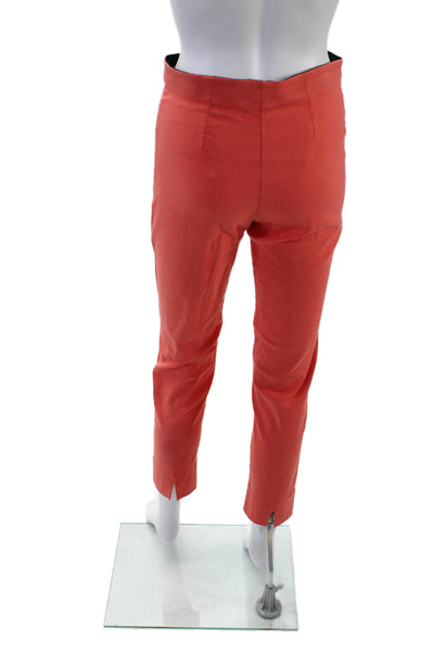 Equestrian Womens Cotton Lined Pleated Wide Leg Pants Orange Size S