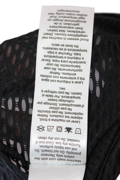 DKNY Sport Womens Mesh Trim Cowl Neck Tie Front Active Jacket Black Size L