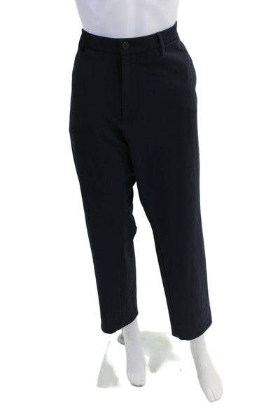 Theory Womens Flat Front Four Pocket Straight Legged Pants Dark Blue Size 36