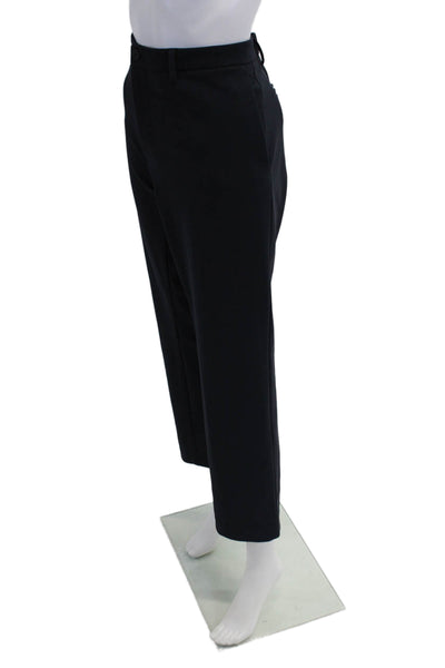 Theory Womens Flat Front Four Pocket Straight Legged Pants Dark Blue Size 36