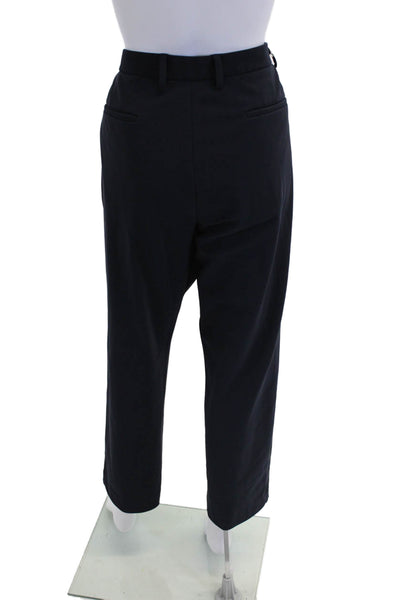 Theory Womens Flat Front Four Pocket Straight Legged Pants Dark Blue Size 36