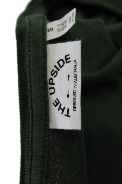 The Upside Womens Cotton Round Neck Sleeveless Tank Top Green Size S