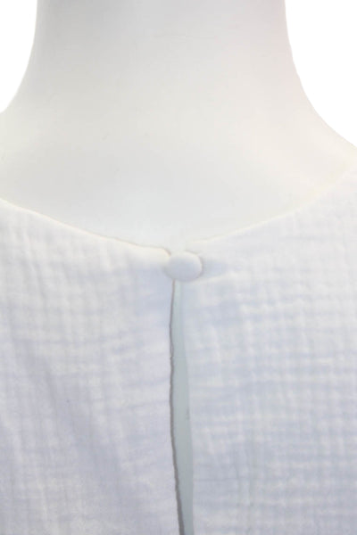 Z Supply Womens Cotton Textured Lined Sleeveless V-neck Tank Top White Size XS