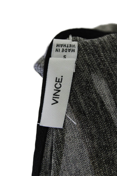 Vince Womens Short Sleeve Stretch Scoop Neck Basic T-Shirt Gray Size S