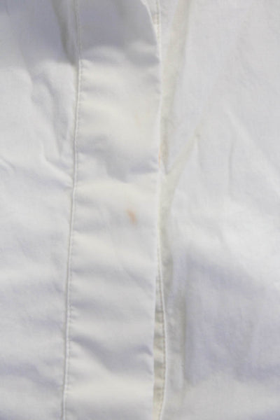 Vince Womens Cotton Collar Long Sleeve Button Down Shirt White Size XXS