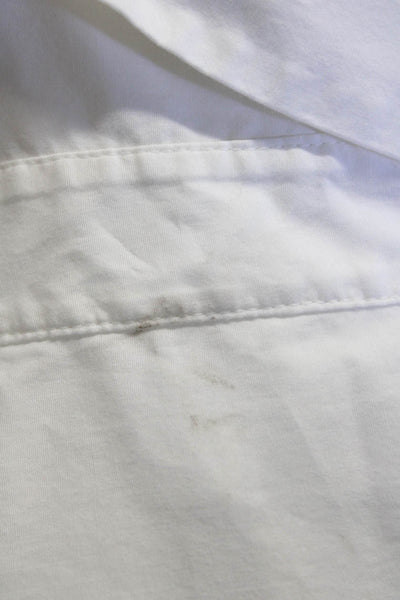 Vince Womens Cotton Collar Long Sleeve Button Down Shirt White Size XXS
