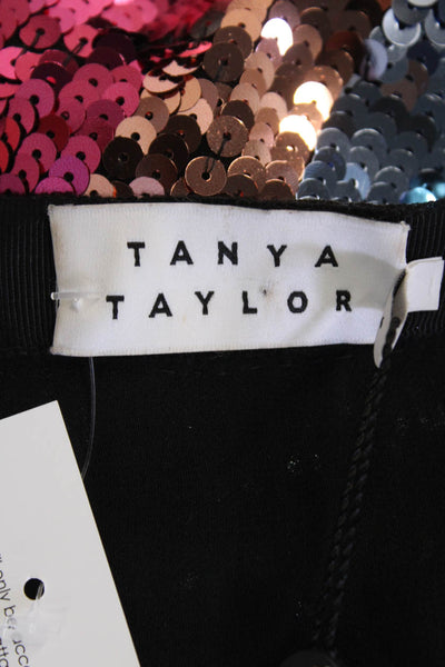 Tanya Taylor Women's Spaghetti Straps Muliticolor Sequin Mini Dress Size 0