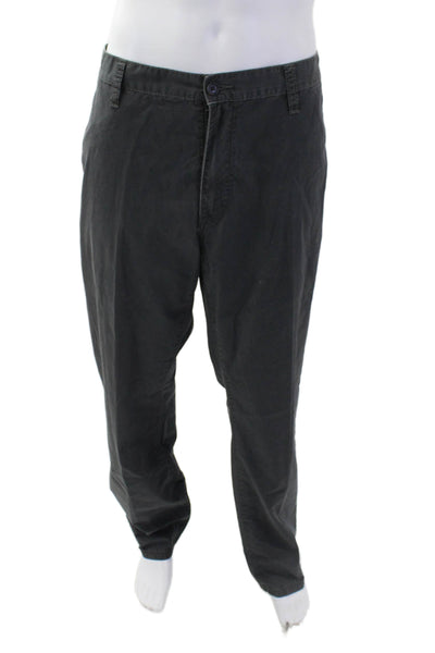 John Varvatos Star USA Mens Mid Rise Straight Leg Pants Gray Cotton Size 38