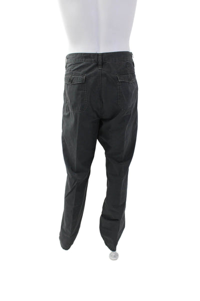 John Varvatos Star USA Mens Mid Rise Straight Leg Pants Gray Cotton Size 38