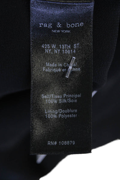 Rag & Bone Womens Silk V Neck Sleeveless Tank Top Black Size 00