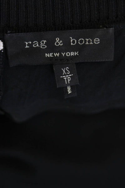 Rag & Bone Womens Sleeveless Pullover Tank Top Black White Size Extra Small