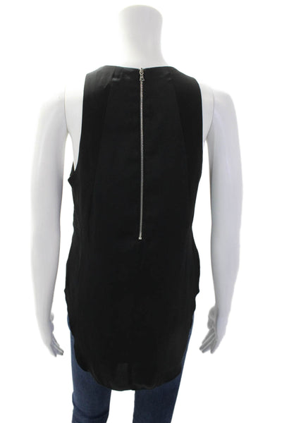 Rag & Bone Womens Sleeveless Asymmetrical Tank Top Black Size Extra Small