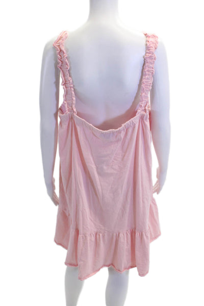 J Crew Womens Sleeveless Scoop Neck Mini Shift Dress Pink Cotton Size XL