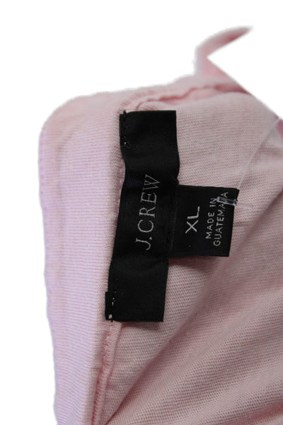 J Crew Womens Sleeveless Scoop Neck Mini Shift Dress Pink Cotton Size XL