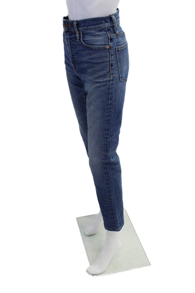 Madewell Womens Medium Wash High Rise Classic Straight Leg Jeans Blue Size 24
