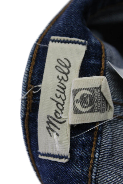 Madewell Womens Medium Wash High Rise Classic Straight Leg Jeans Blue Size 24