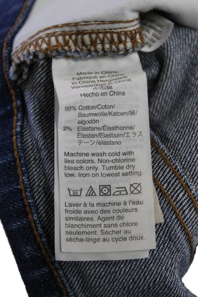 Madewell Womens Medium Wash High Rise Classic Straight Leg Jeans Blue Size 24