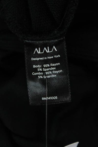 ALALA Womens V Neck Spaghetti Strap Sleeveless Jumpsuit Black Size Extra Small