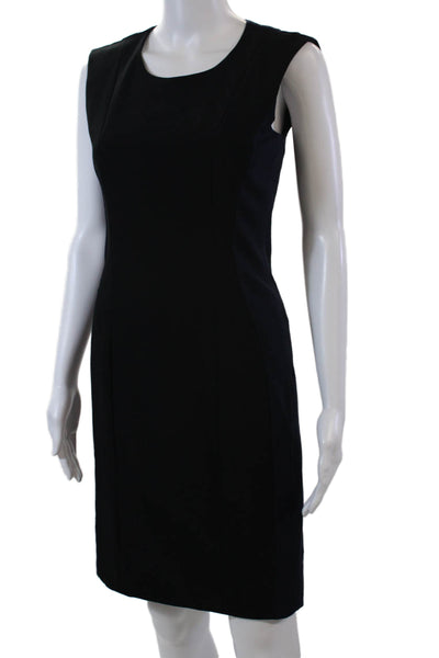 DKNY Womens Color Block Sleeveless Zippered Knee Length Pencil Dress Blue Size 0