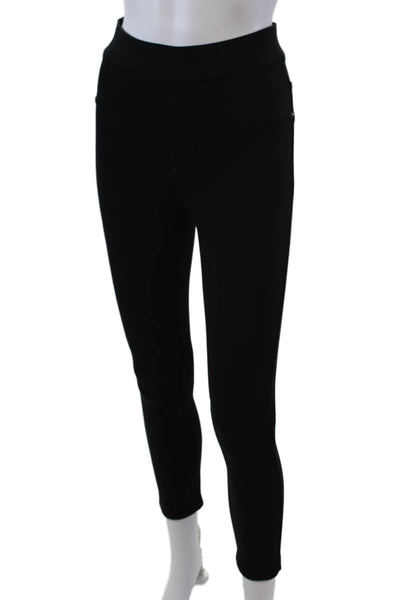 Spanx Womens Faux Pocket High Waisted Stretch Leggings Solid Black Size XS