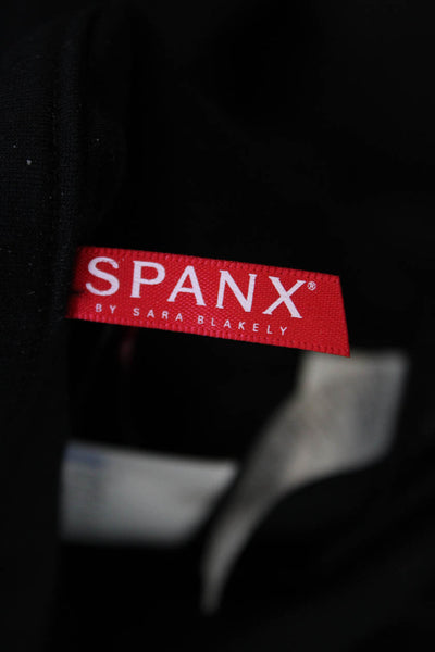 Spanx Womens Faux Pocket High Waisted Stretch Leggings Solid Black Size XS