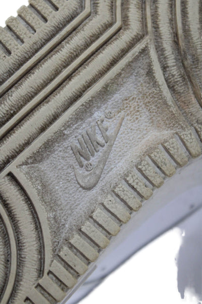 Nike Womens Lace Up Perforated Low Air Force 1 Sneakers White Leather Size 8.5