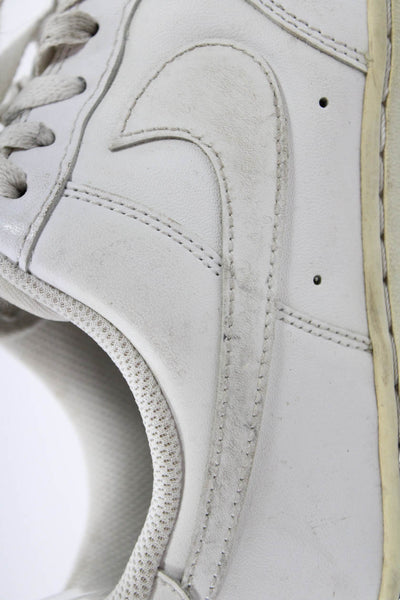 Nike Womens Lace Up Perforated Low Air Force 1 Sneakers White Leather Size 8.5