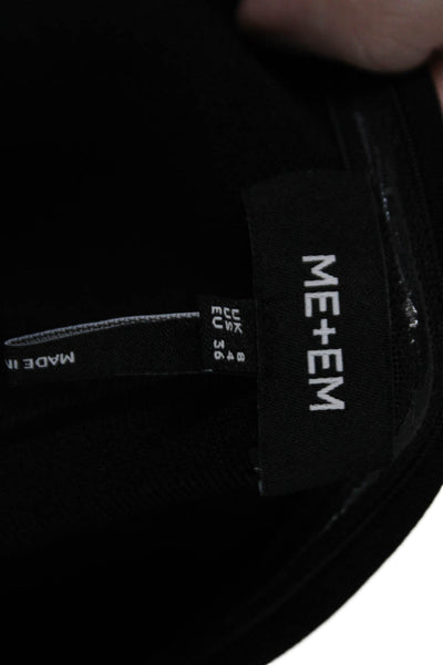 Me + Em Womens Textured A-symmetrical One Sleeve Fitted Tank Top Black Size 04