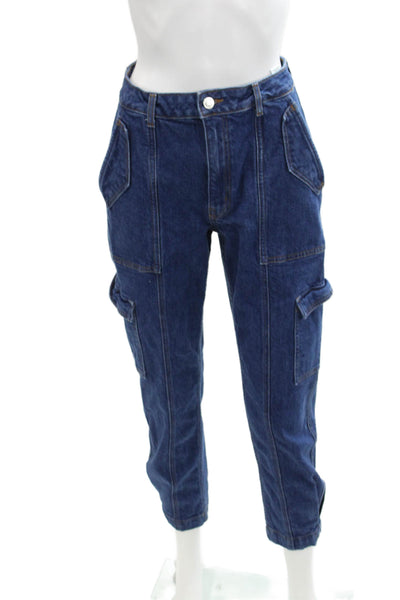 Derek Lam 10 Crosby Womens Zipper Fly High Rise Tapered Jeans Blue Size 26
