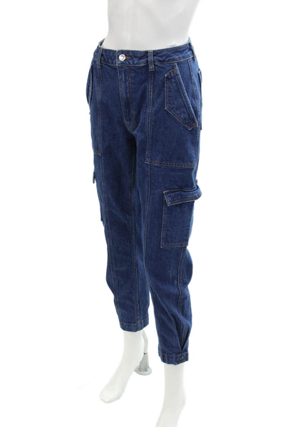 Derek Lam 10 Crosby Womens Zipper Fly High Rise Tapered Jeans Blue Size 26