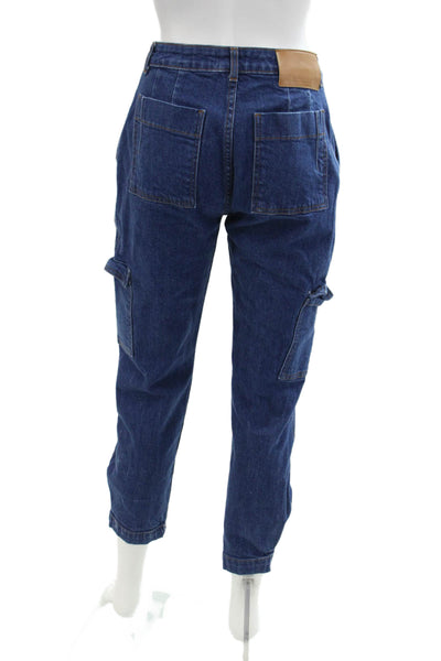 Derek Lam 10 Crosby Womens Zipper Fly High Rise Tapered Jeans Blue Size 26