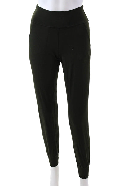 Lululemon Womens High Waist Full Length Tapered Leg Legging Olive Green Size 2
