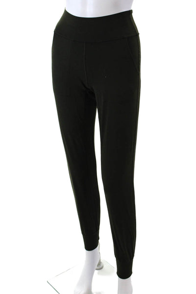 Lululemon Womens High Waist Full Length Tapered Leg Legging Olive Green Size 2