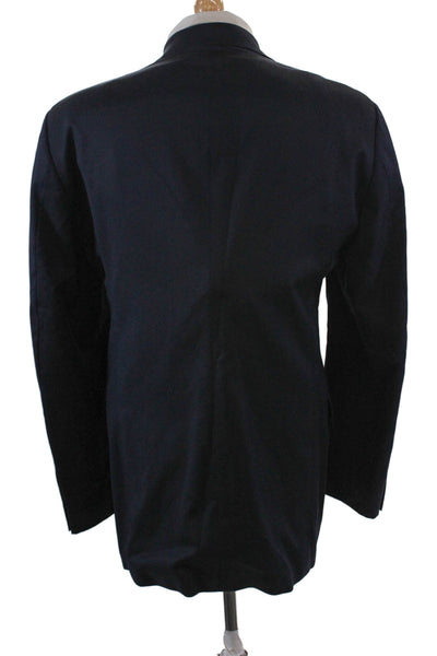 Trabaldo Togna Men's Long Sleeves Lined Button Up Jacket Blazer Blue Size 42