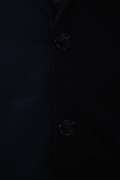 Trabaldo Togna Men's Long Sleeves Lined Button Up Jacket Blazer Blue Size 42