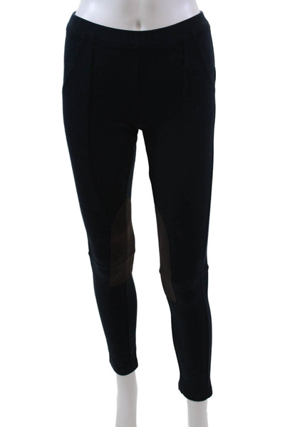 Free People Womens Stretch Patched Low-Rise Skinny Pants Blue Size XS