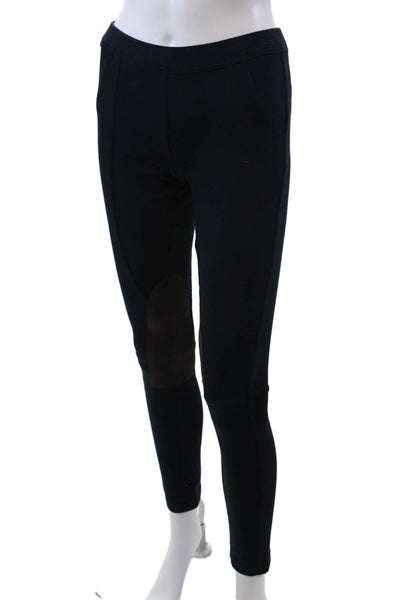 Free People Womens Stretch Patched Low-Rise Skinny Pants Blue Size XS