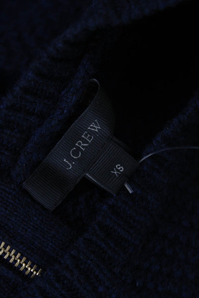 J Crew Womens Wool Long Sleeve Shirt Tail Pullover Sweater Blue Size XS