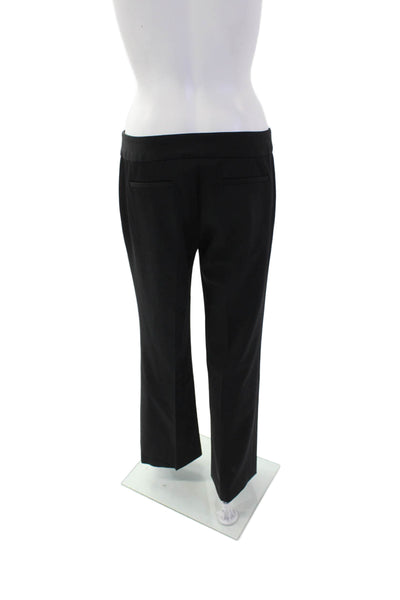 Elie Tahari Womens Solid Pleated Wide Leg Low Rise Dress Pants Black Size 4