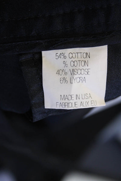 Theory Womens Zipper Fly Mid Rise Satin Pleated Trouser Pants Black Size 2