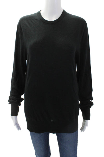 Allsaints Women's Round Neck Long Sleeves Pullover Sweater Black Size M