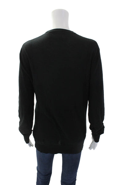 Allsaints Women's Round Neck Long Sleeves Pullover Sweater Black Size M