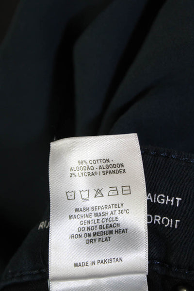 DL1961 Men's Button Closure Five Pocket Straight Leg Casual Pants Blue Size 34
