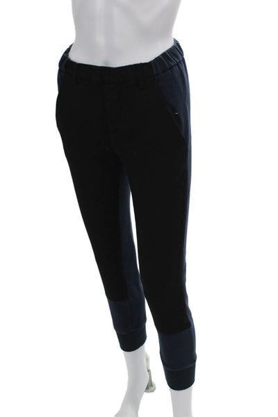 MM6 Maison Margiela Womens Sweatpants Black Navy Blue Cotton Size Extra Small