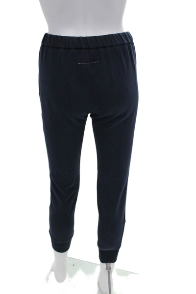 MM6 Maison Margiela Womens Sweatpants Black Navy Blue Cotton Size Extra Small