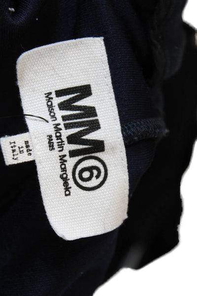 MM6 Maison Margiela Womens Sweatpants Black Navy Blue Cotton Size Extra Small