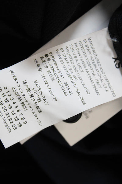 MM6 Maison Margiela Womens Sweatpants Black Navy Blue Cotton Size Extra Small