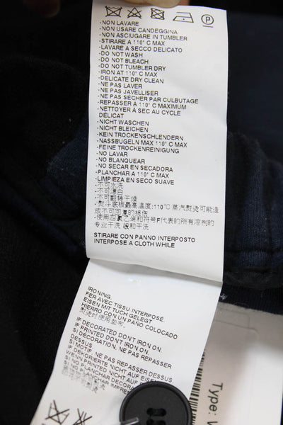 MM6 Maison Margiela Womens Sweatpants Black Navy Blue Cotton Size Extra Small